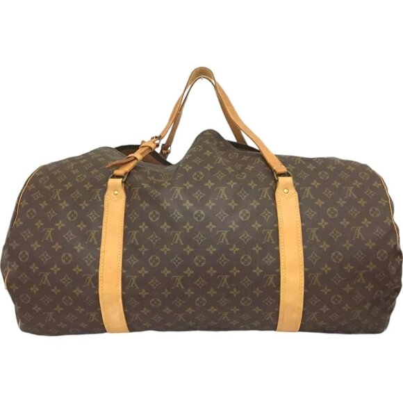628451AP (S6) Louis Vuitton Travel Bag Sac Polochon Brown Monogram w/Shoulder St - Picture 2 of 12